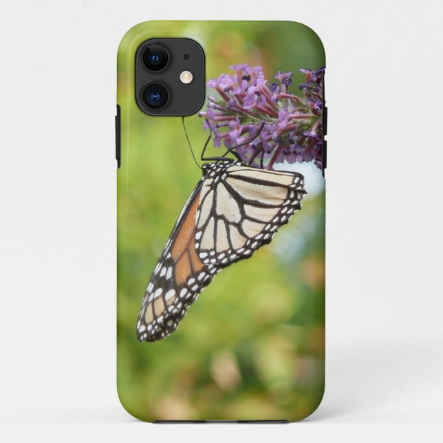 Capa Para iPhone Da Case-Mate Borboleta Monarca em Borboleta Roxa Bush (Verso)