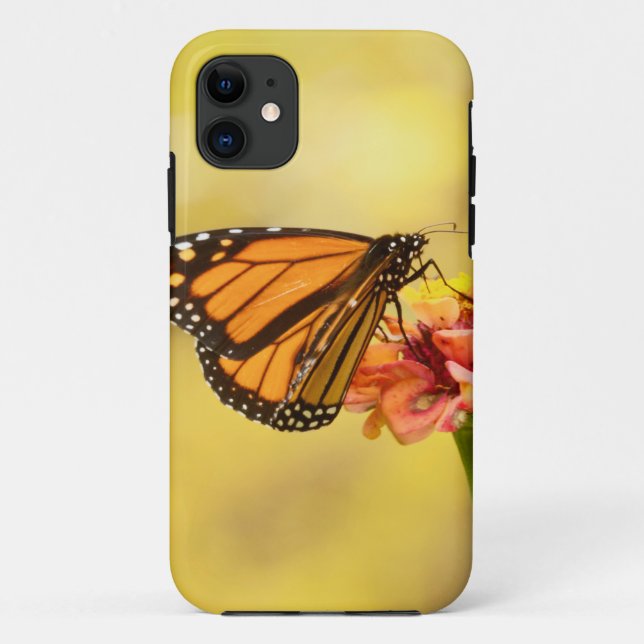 Capa Para iPhone Da Case-Mate Borboleta Monarca na Zinnia (Verso)