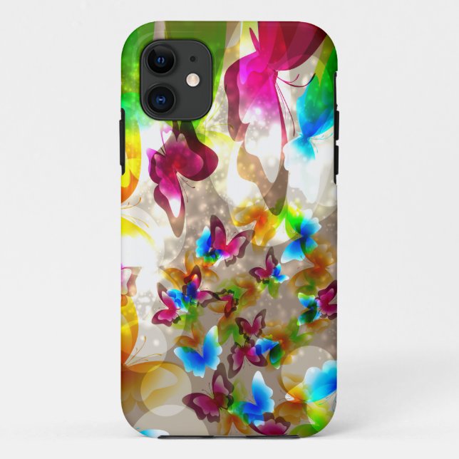 Capa Para iPhone Da Case-Mate Borboletas abstrato (Verso)