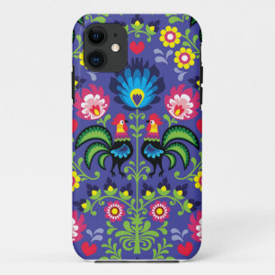 Capa Para iPhone Da Case-Mate Bordado floral polonês tradicional com galos