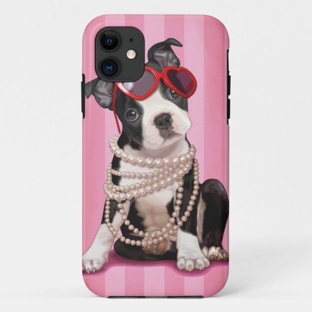 Capa Para iPhone Da Case-Mate Boston Terrier (Verso)