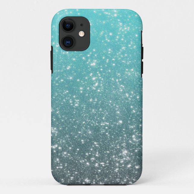 Capa Para iPhone Da Case-Mate Brilho de Ombre do Aqua (Verso)
