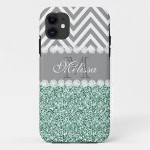 CAPA PARA iPhone DA Case-Mate BRILHO DO VERDE DA HORTELÃ, VIGA CINZENTA,