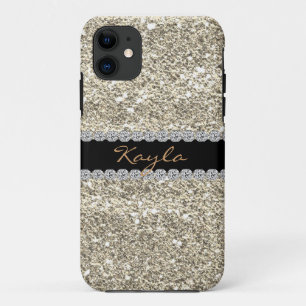 Capa Para iPhone Da Case-Mate BRILHO DOURADO feito sob encomenda Bling EU