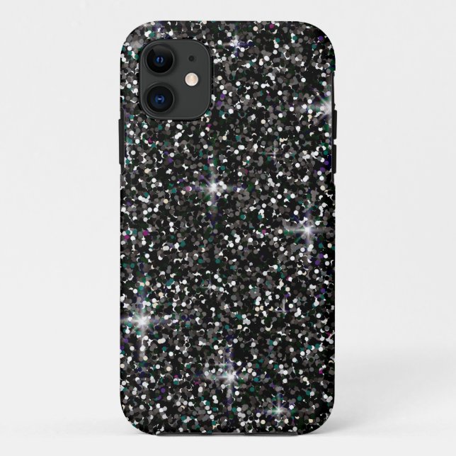 Capa Para iPhone Da Case-Mate Brilho iridescente preto (Verso)