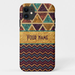 Capa Para iPhone Da Case-Mate Brilho na moda da folha Dourado do falso dos