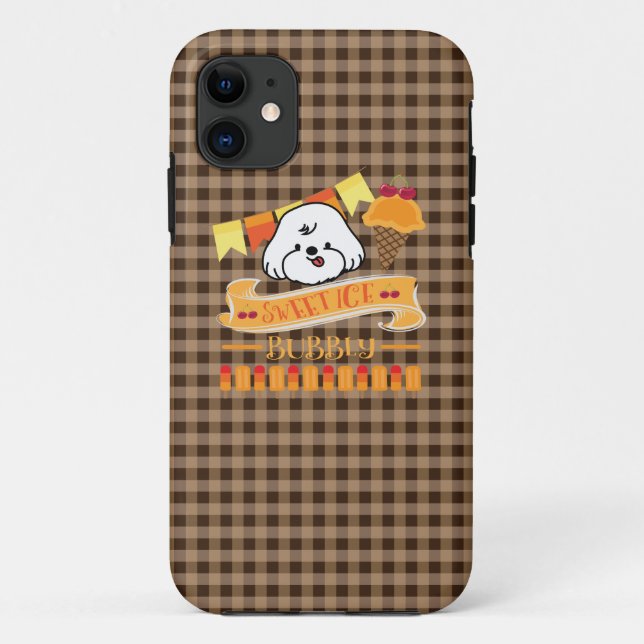 Capa Para iPhone Da Case-Mate bubble ama sorvete (Verso)