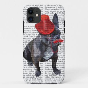 Capa Para iPhone Da Case-Mate Buldogue francês com chapéu vermelho e bigode