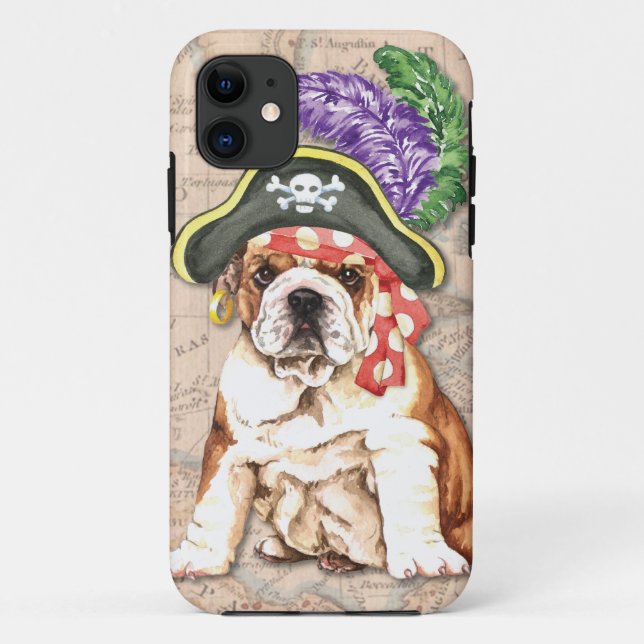 Capa Para iPhone Da Case-Mate Bulldog Pirate (Verso)