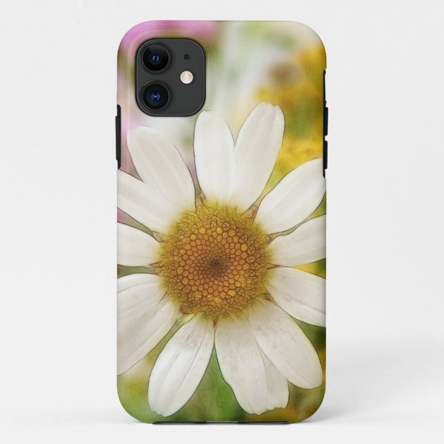 Capa Para iPhone Da Case-Mate Buquê da flor - margarida branca (Verso)