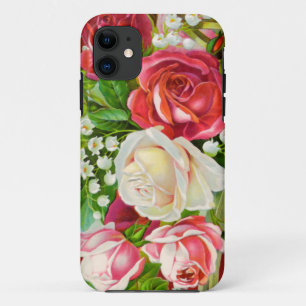Capa Para iPhone Da Case-Mate Buquê Rosa vermelha Watercolor