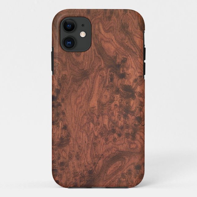 Capa Para iPhone Da Case-Mate Burl Mahogany Wood Texture (Verso)