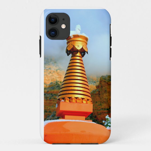 Capa Para iPhone Da Case-Mate burra budista com caso de neve (Verso)