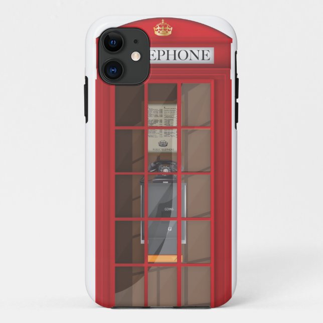 Capa Para iPhone Da Case-Mate Cabine pública vermelha britânica (Verso)