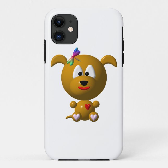 Capa Para iPhone Da Case-Mate Cachorro Fofo com Libélula (Verso)