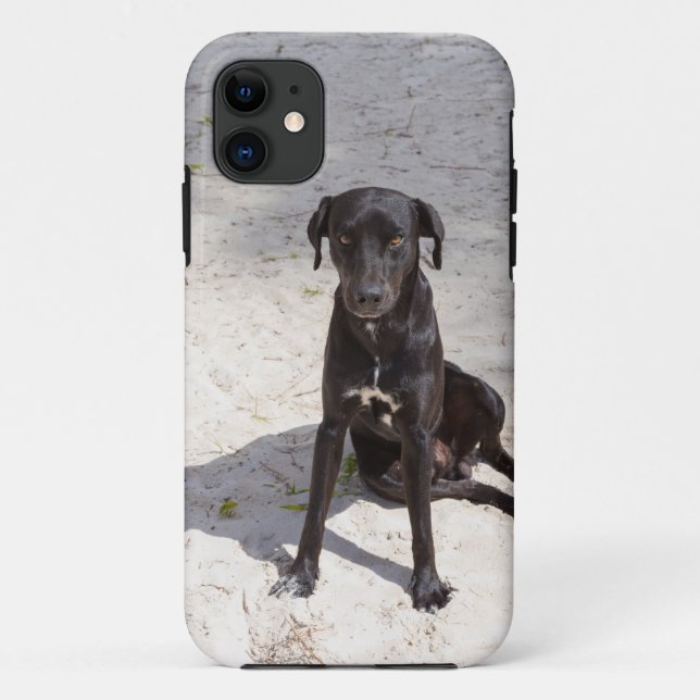 Capa Para iPhone Da Case-Mate Cachorro negro com mau (Verso)