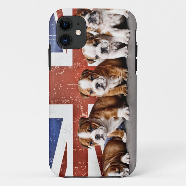 Capa Para iPhone Da Case-Mate Cãezinhos-buldogue ingleses (Verso)