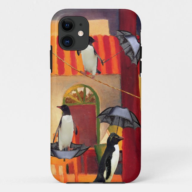 Capa Para iPhone Da Case-Mate Café do pinguim (Verso)