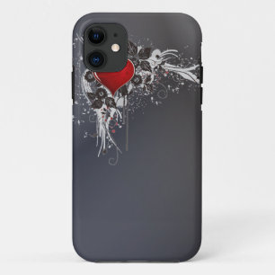 Capa Para iPhone Da Case-Mate Caixa cinzenta do vintage iphone5 do coração do