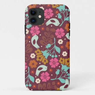 Capa Para iPhone Da Case-Mate Caixa colorida das flores do vintage retro