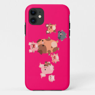 Capa Para iPhone Da Case-Mate Caixa da Família de Porcos de Cartoon em Bonito iP
