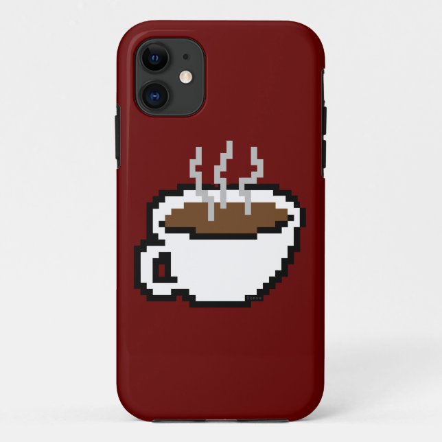 Capa Para iPhone Da Case-Mate Caixa de café de 8 bits (Verso)