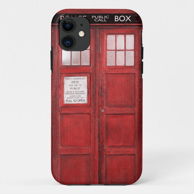 Capa Para iPhone Da Case-Mate Caixa de Chamada do Red Funny Phone (Verso)
