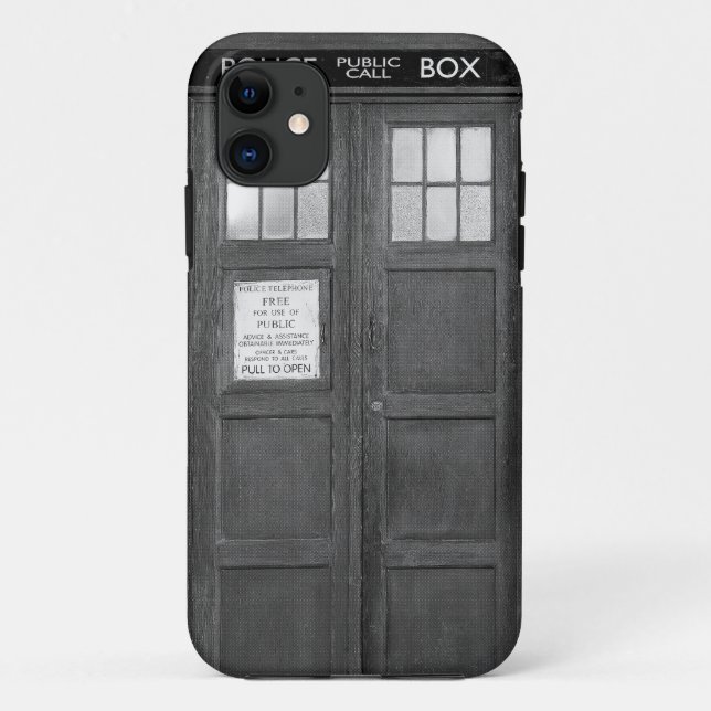 Capa Para iPhone Da Case-Mate Caixa de Chamada Engraçado do Telefone da cinza (Verso)