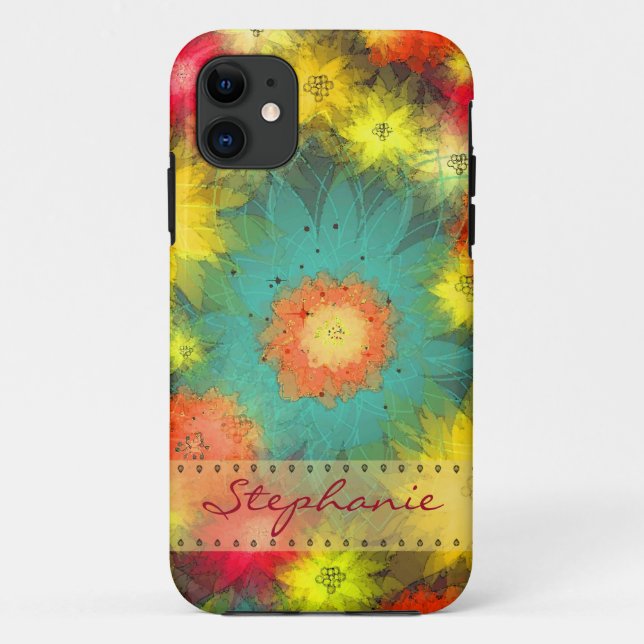 Capa Para iPhone Da Case-Mate Caixa floral abstrata personalizada do iPhone 5 (Verso)