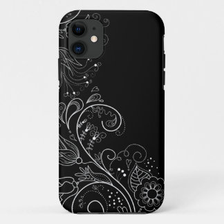 Capa Para iPhone Da Case-Mate Caixa floral lunática preta & branca do iPhone 5
