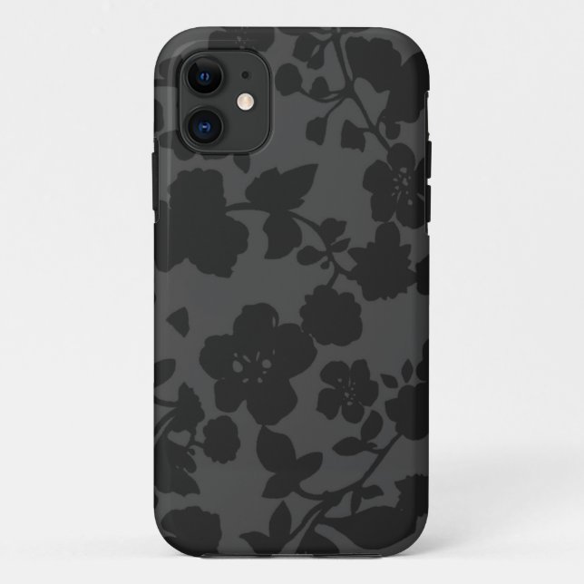 Capa Para iPhone Da Case-Mate Caixa floral preta do iPhone 5S (Verso)