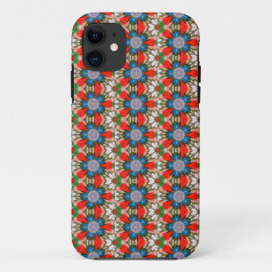 Capa Para iPhone Da Case-Mate caixa geométrica da flor da estrela azul