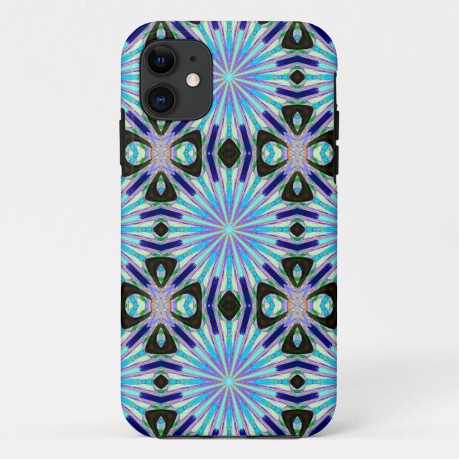 Capa Para iPhone Da Case-Mate caixa geométrica de três estrelas de doze pontos (Verso)