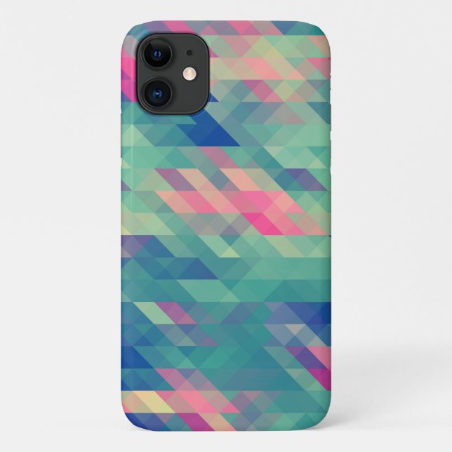 Capa Para iPhone Da Case-Mate Caixa geométrica retro da galáxia do teste padrão (Verso)
