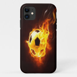 Capa Para iPhone Da Case-Mate Caixa inflamada do iPhone 5 da bola de futebol