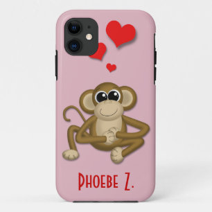 Capa Para iPhone Da Case-Mate Caixa personalizada do iPhone 5 do macaco amor