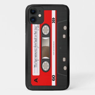 Capa Para iPhone Da Case-Mate Caixa personalizada retro vermelha da cassete de