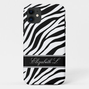Capa Para iPhone Da Case-Mate Caixa preta & branca do impressão da zebra do