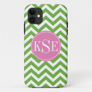 Capa Para iPhone Da Case-Mate Caixa verde do iphone 5 da maçã do monograma da