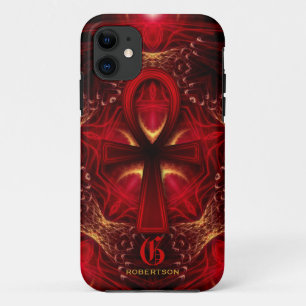 Capa Para iPhone Da Case-Mate Caixa vermelha do iPhone 5 do monograma da deusa