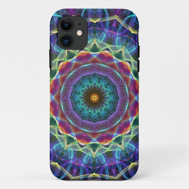 Capa Para iPhone Da Case-Mate Caleidoscópio interno da flor (Verso)
