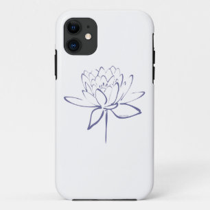 Capa Para iPhone Da Case-Mate Caligrafia de Lótus (Azul)