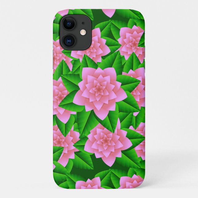 Capa Para iPhone Da Case-Mate Camellias rosa-gelo e folhas verdes (Verso)