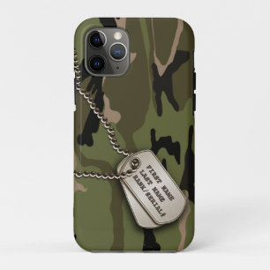 Capa Para iPhone Da Case-Mate Camo verde militar com Tag de cão