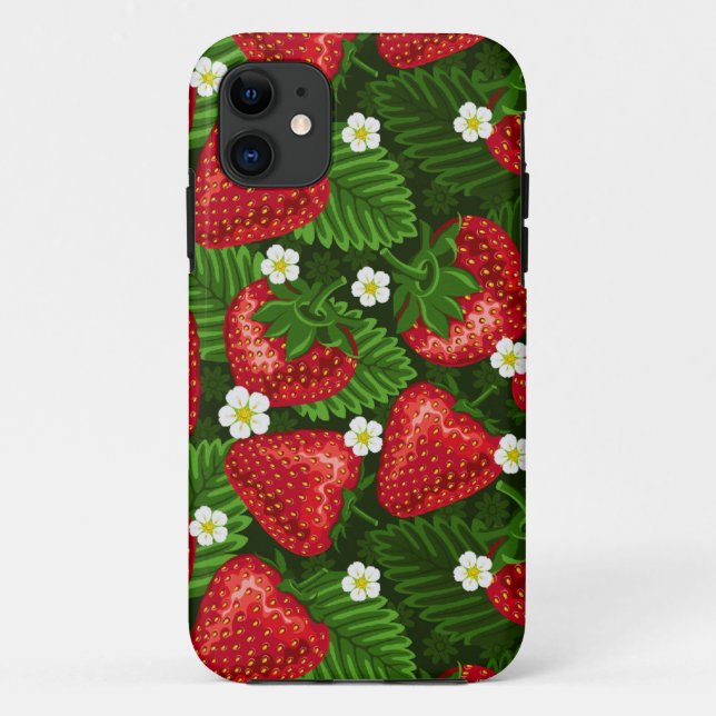 Capa Para iPhone Da Case-Mate campo da morango (Verso)