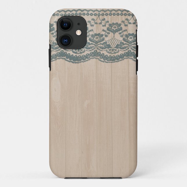 Capa Para iPhone Da Case-Mate Campo de madeira e renda (Verso)