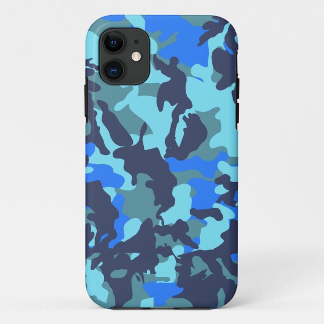 Capa Para iPhone Da Case-Mate Camuflagem azul (Verso)