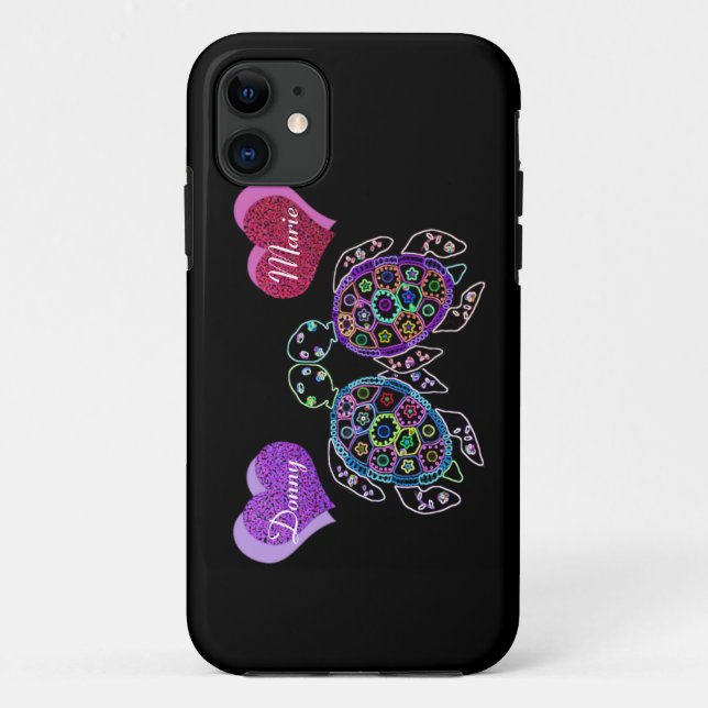 Capa Para iPhone Da Case-Mate Canção de amor da tartaruga de mar (Verso)