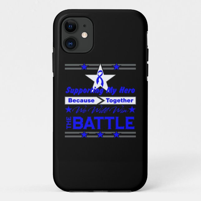 Capa Para iPhone Da Case-Mate Cancro do cólon que apoia meu herói (Verso)