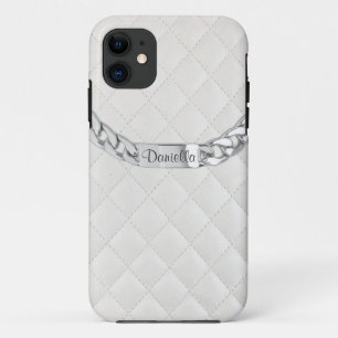 Capa Para iPhone Da Case-Mate Capa de telefone Chain de prata da identificação